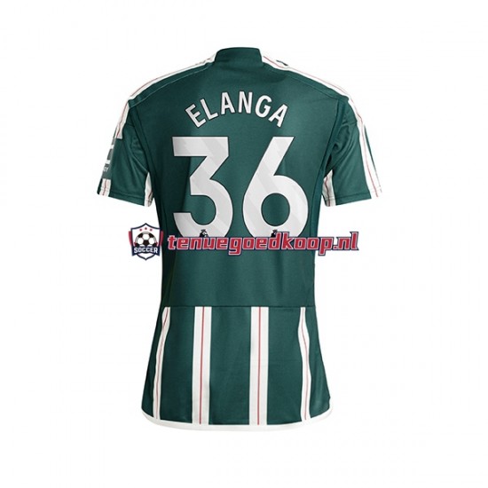 Uit Tenue van Manchester United Anthony Elanga 36 Heren 2023-24 Korte Mouw