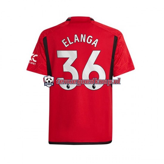 Thuis Tenue van Manchester United Anthony Elanga 36 Heren 2023-24 Korte Mouw