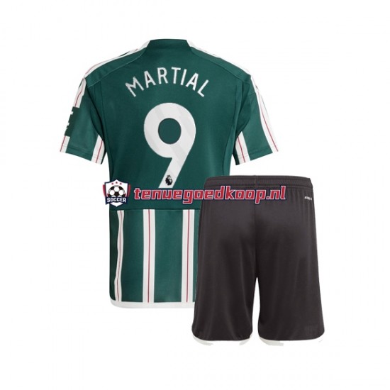 Uit Tenue van Manchester United Anthony Martial 9 Kind 2-13 jaar 2023-24 Korte Mouw