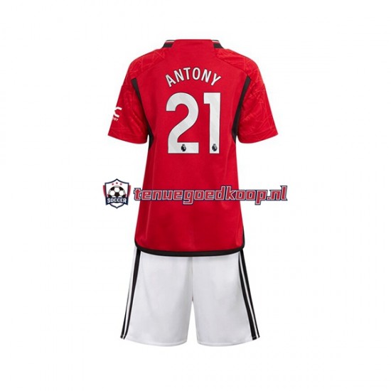 Thuis Tenue van Manchester United Antony Matheus 21 Kind 2-13 jaar 2023-24 Korte Mouw