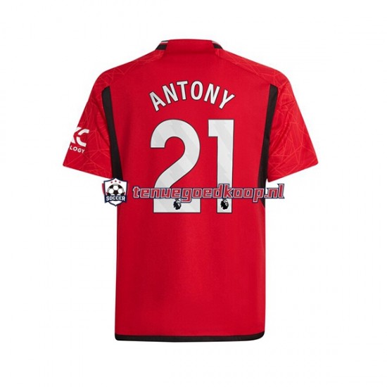 Thuis Tenue van Manchester United Antony Matheus 21 Heren 2023-24 Korte Mouw