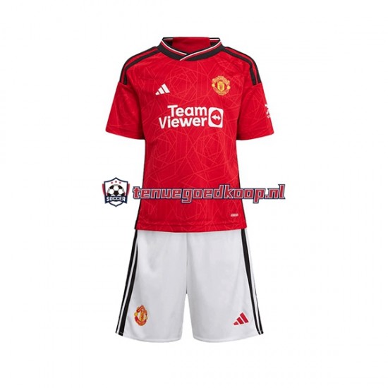 Thuis Tenue van Manchester United Kind 2-13 jaar 2023-24 Korte Mouw