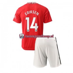 Thuis Tenue van Manchester United Christian Eriksen 14 Kind 2-13 jaar 2022-23 Korte Mouw