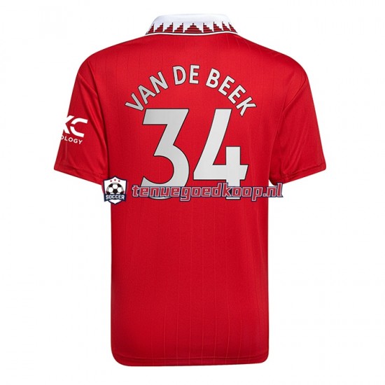 Thuis Tenue van Manchester United Donny van de Beek 34 Heren 2022-23 Korte Mouw