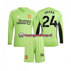 Thuis Tenue van Manchester United Keepersshirt Andre Onana 24 Kind 2-13 jaar 2023-24 Lange Mouw