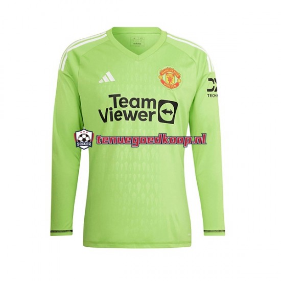 Thuis Tenue van Manchester United Keepersshirt Heren 2023-24 Lange Mouw