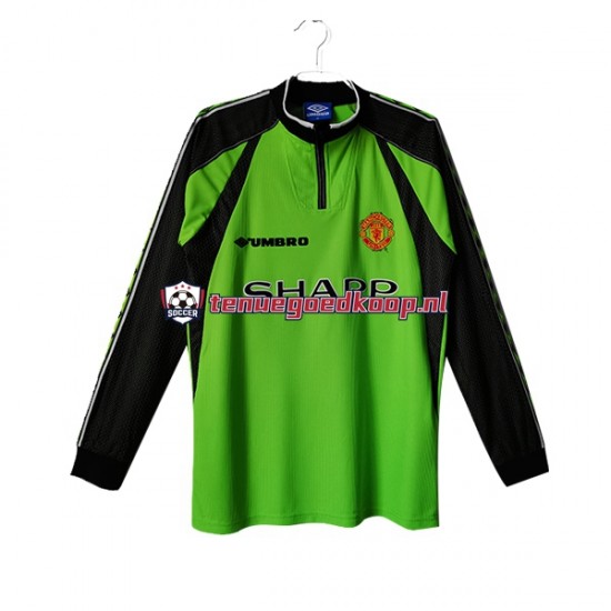 Thuis Retro Tenue van Manchester United Keepersshirt Heren 1998-1999 Lange Mouw