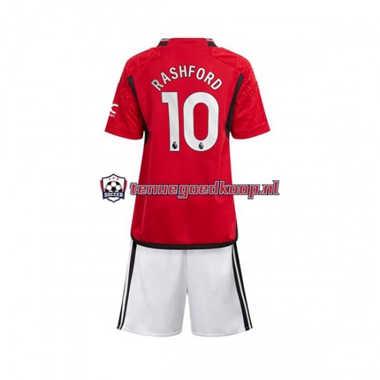 Thuis Tenue van Manchester United Marcus Rashford 10 Kind 2-13 jaar 2023-24 Korte Mouw