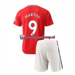 Thuis Tenue van Manchester United Martial 9 Kind 2-13 jaar 2022-23 Korte Mouw