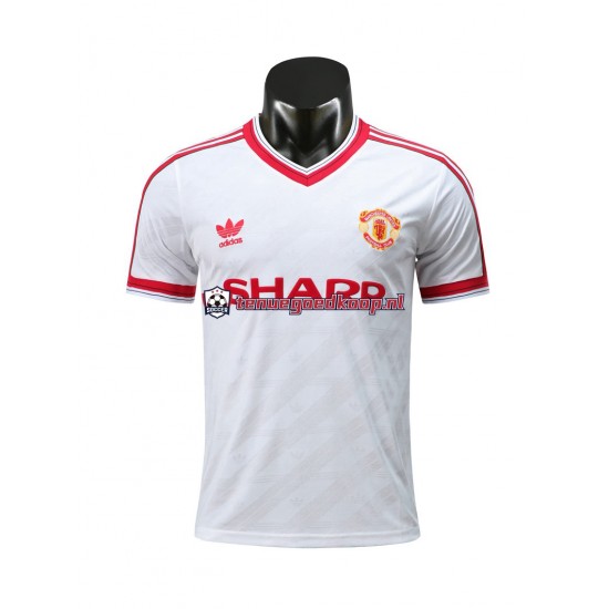 Uit Retro Tenue van Manchester United 1986 Heren Korte Mouw