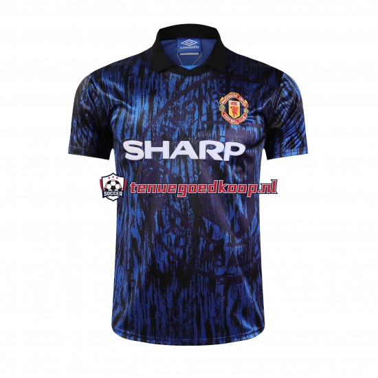 Uit Retro Tenue van Manchester United 1993 Heren Korte Mouw