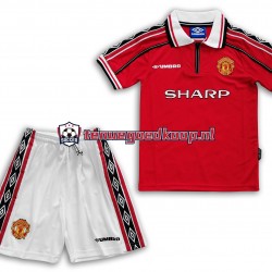 Thuis Retro Tenue van Manchester United Kind 2-13 jaar 1998-1999 Korte Mouw