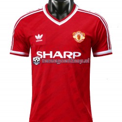 Thuis Retro Tenue van Manchester United 1986 Heren Korte Mouw