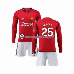 Thuis Tenue van Manchester United Sancho 25 Kind 2-13 jaar 2023-24 Lange Mouw