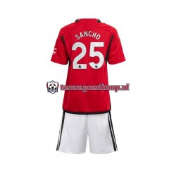 Thuis Tenue van Manchester United Sancho 25 Kind 2-13 jaar 2023-24 Korte Mouw