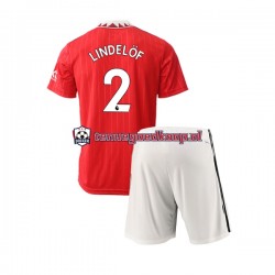 Thuis Tenue van Manchester United Victor Lindelof 2 Kind 2-13 jaar 2022-23 Korte Mouw