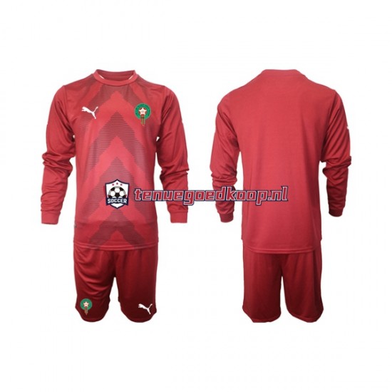 Thuis Tenue van Marokko Keepersshirt Kind 2-13 jaar 2022 Lange Mouw