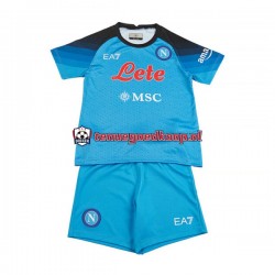 Thuis Tenue van Napoli Kind 2-13 jaar 2022-23 Korte Mouw