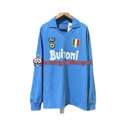 Thuis Retro Tenue van Napoli 1987 1988 Heren Lange Mouw