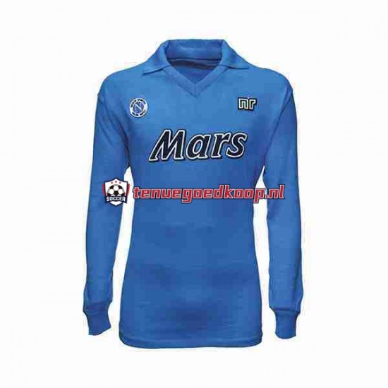 Thuis Retro Tenue van Napoli 1989 1990 Heren Lange Mouw