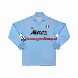 Thuis Retro Tenue van Napoli 1990 1991 Heren Lange Mouw