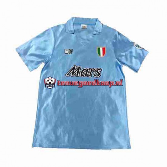 Thuis Retro Tenue van Napoli 1990 1991 Heren Korte Mouw