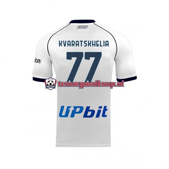 Uit Tenue van Napoli Khvicha Kvaratskhelia 77 Heren 2023-24 Korte Mouw