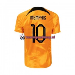 Thuis Tenue van Nederland Memphis 10 Heren WK 2022 Korte Mouw