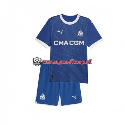 Uit Tenue van Olympique Marseille Kind 2-13 jaar 2023-24 Korte Mouw