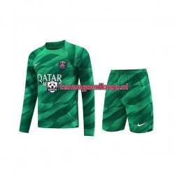 Thuis Tenue van Paris Saint-Germain Keepersshirt Kind 2-13 jaar 2023-24 Lange Mouw