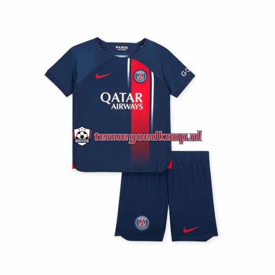 Thuis Tenue van Paris Saint-Germain Kind 2-13 jaar 2023-24 Korte Mouw