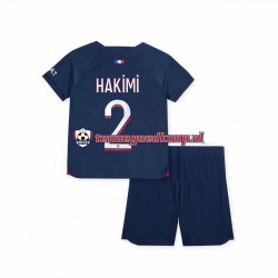 Thuis Tenue van Paris Saint-Germain Hakimi 2 Kind 2-13 jaar 2023-24 Korte Mouw