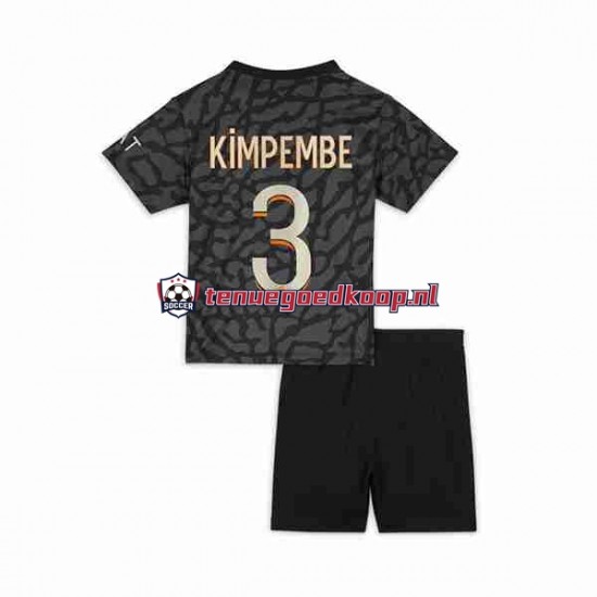 3de Tenue van Paris Saint-Germain Kimpembe 3 Kind 2-13 jaar 2023-24 Korte Mouw