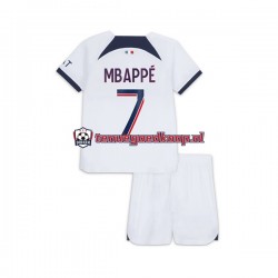 Uit Tenue van Paris Saint-Germain Kylian Mbappe 7 Kind 2-13 jaar 2023-24 Korte Mouw