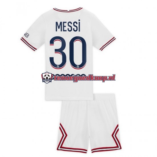 4de Tenue van Paris Saint-Germain Lionel Messi 30 Kind 2-13 jaar 2021-22 Korte Mouw