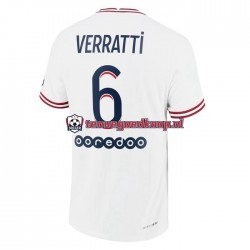 4de Tenue van Paris Saint-Germain Marco Verratti 6 Heren 2021-22 Korte Mouw