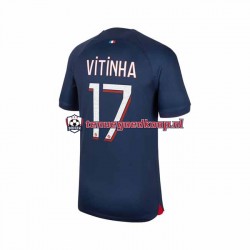 Thuis Tenue van Paris Saint-Germain Vitinha 17 Heren 2023-24 Korte Mouw