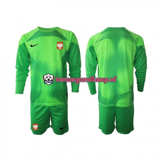 Thuis Tenue van Polen Keepersshirt Kind 2-13 jaar WK 2022 Lange Mouw