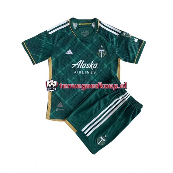 Thuis Tenue van Portland Timbers Kind 2-13 jaar 2023 Korte Mouw