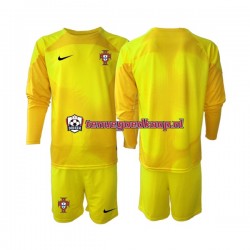 Thuis Tenue van Portugal Keepersshirt Kind 2-13 jaar WK 2022 Lange Mouw