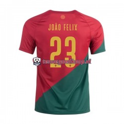 Thuis Tenue van Portugal Joao Felix 23 Heren WK 2022 Korte Mouw