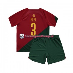 Thuis Tenue van Portugal PEPE 3 Kind 2-13 jaar WK 2022 Korte Mouw