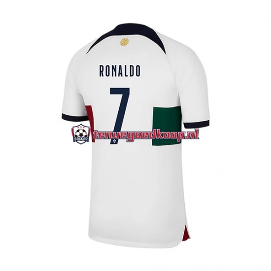 Uit Tenue van Portugal Ronaldo 7 Heren WK 2022 Korte Mouw