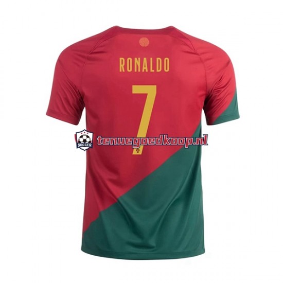 Thuis Tenue van Portugal Ronaldo 7 Heren WK 2022 Korte Mouw