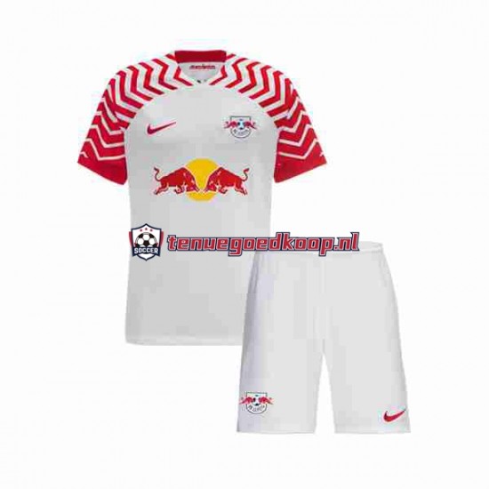 Thuis Tenue van RB Leipzig Kind 2-13 jaar 2023-24 Korte Mouw