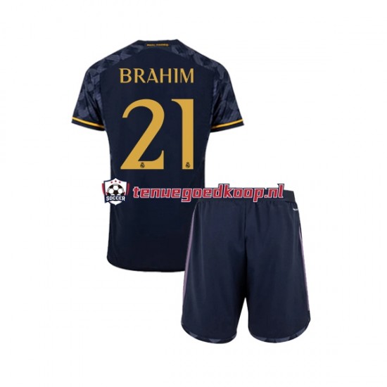 Uit Tenue van Real Madrid Brahim Diaz 21 Kind 2-13 jaar 2023-24 Korte Mouw