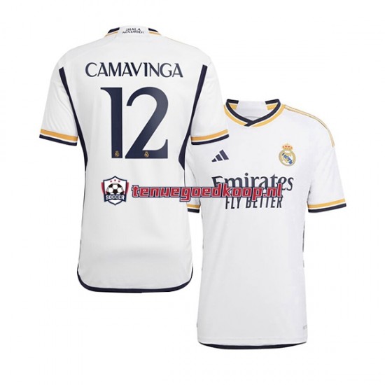 Thuis Tenue van Real Madrid Camavinga 12 Heren 2023-24 Korte Mouw