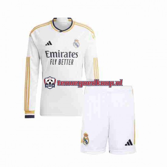 Thuis Tenue van Real Madrid Kind 2-13 jaar 2023-24 Lange Mouw