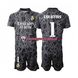 Uit Tenue van Real Madrid Keepersshirt Courtois 1 Kind 2-13 jaar 2022-23 Korte Mouw