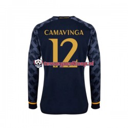 Uit Tenue van Real Madrid EDUARDO CAMAVINGA 12 Heren 2023-24 Lange Mouw